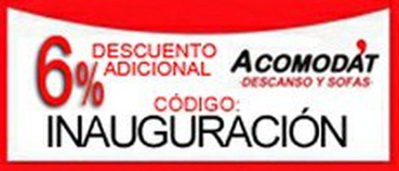 Aprovéchate del 6% descuento adicional por Inauguración !!