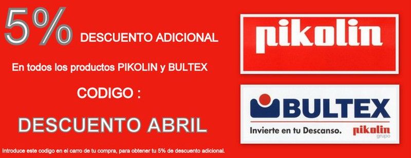 5 % De DESCUENTO adicional en productos de las marcas PIKOLIN  BULTEX