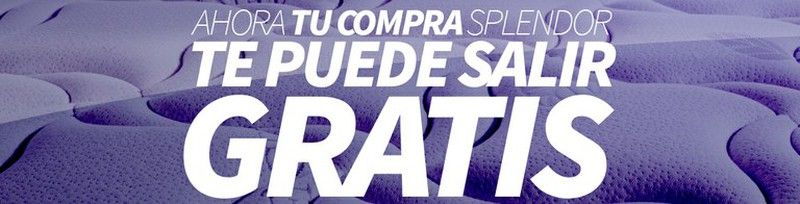 SORTEO DE UNA COMPRA GRATIS EN PRODUCTOS DE DESCANSO, DE LA MARCA COLCHONES SPLENDOR