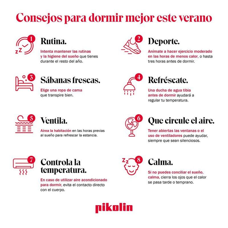 Consejos para dormir mejor este Verano...  Con Pikolin !