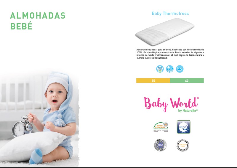 PACK Colchón Baby Memory + Almohada + Protector Tencel 60x120 cm
