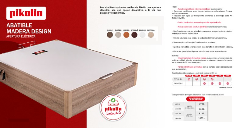 479,00 € - Canapé abatible de madera Wengue 135x200 cm