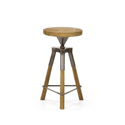 Taburete de madera con altura regulable - Bar