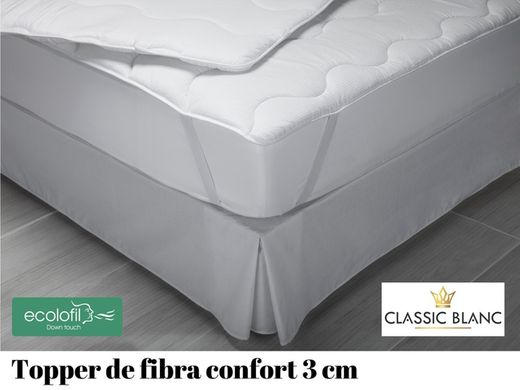 Topper de fibra confort 3 cm TC08 - Classic Blanc