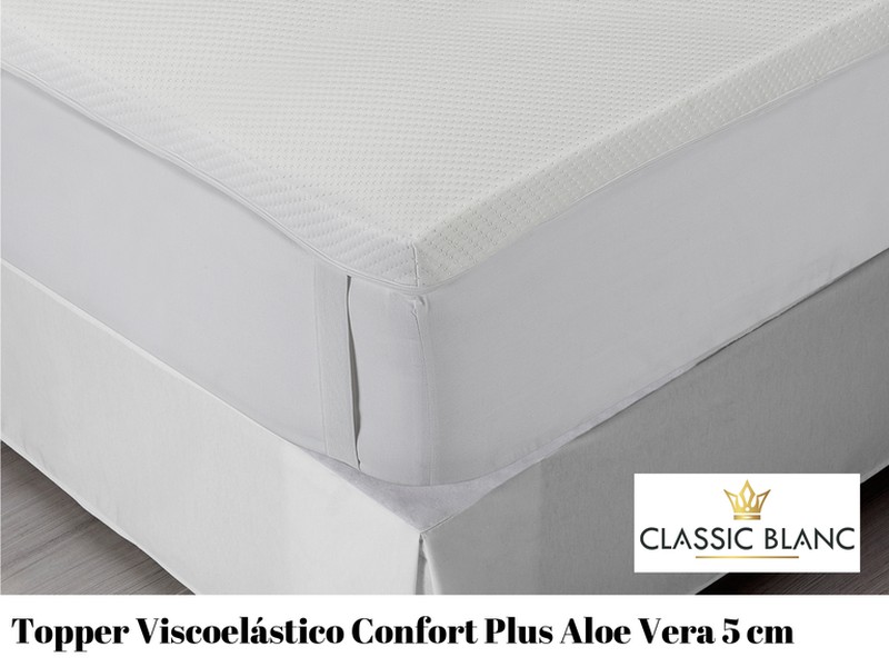 Topper Viscoelástico Confort Plus Aloe Vera 5 cm TC33 - Classic Blanc —  Acomoda't